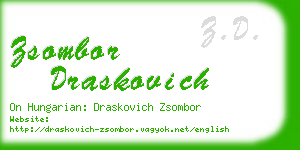 zsombor draskovich business card